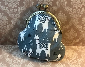 Kiss Lock Coin Purse - Lamas