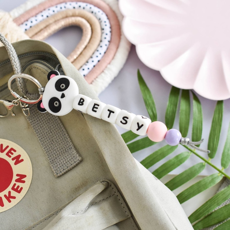 Personalised Name Tag Children's Book Bag Tag Kids Keyring Etsy UK