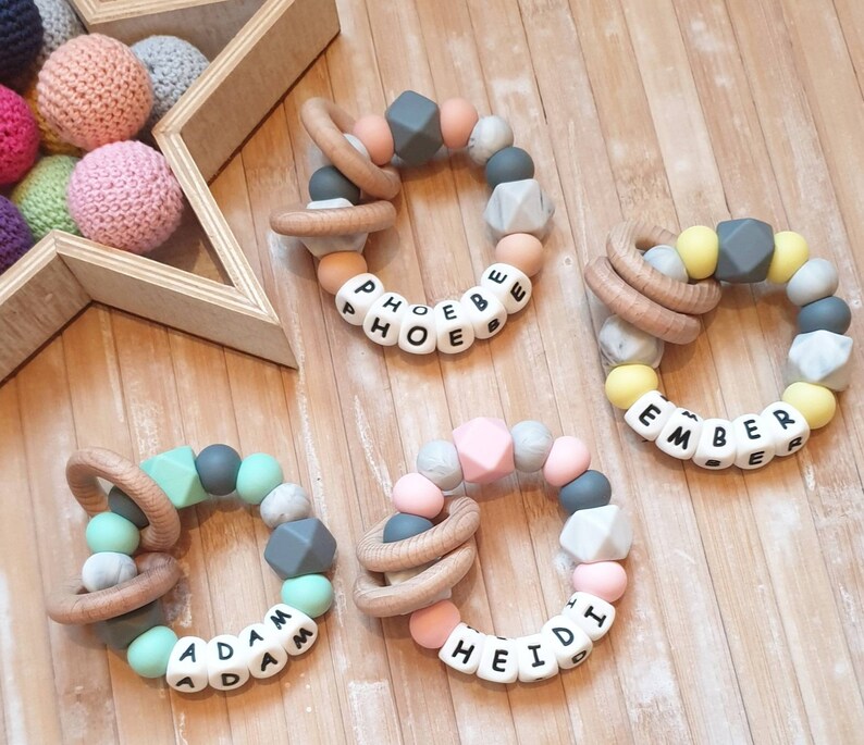 personalised wooden teething ring
