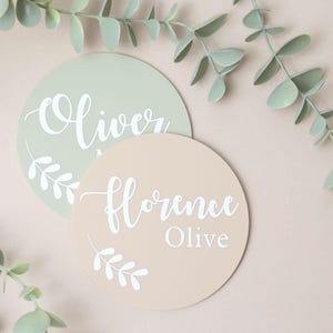 Personalised Baby Name Announcement Disc: Photo Prop