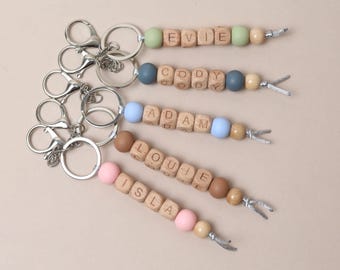 Personalised Bag Tag Keychain – Custom Name Backpack Tag for School Bags & Kids Accessories