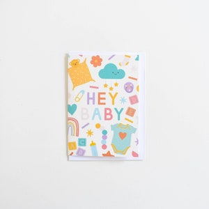 New baby card | unisex new baby card | baby girl card | baby boy card | gender neutral card | baby shower card | baby congratulations card