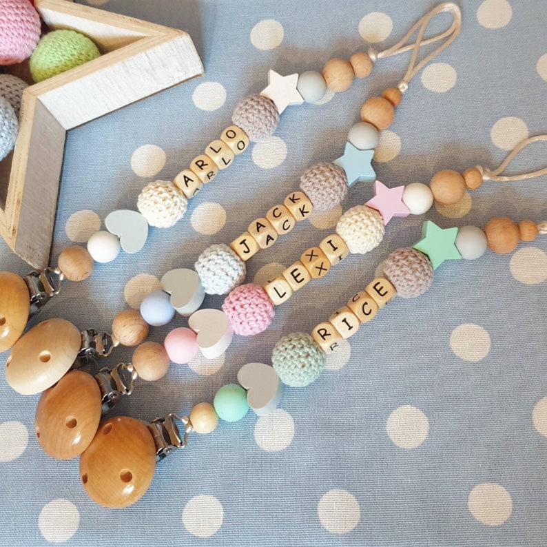 personalised dummy clip with mam adapter