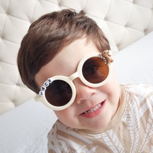 Personalised Kids Sunglasses | UV400 Sunnies with Fun Motifs | Custom Name Sunglasses