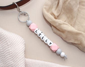 Back to school personalised keyring - Name Keyring- Children's bag charm