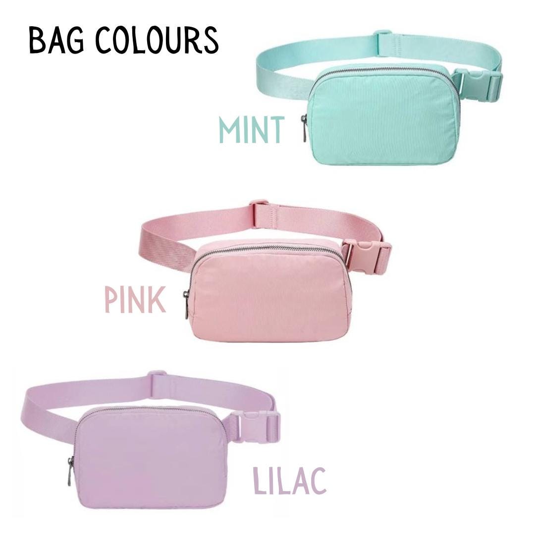 Personalized Kids Preppy Patch Belt Bag | Custom Crossbody Bag | Children’s Handbag | Custom Kids Fanny Pack | Preppy Style Kids Bag