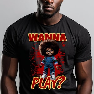 Chucky, Chucky, quer brincar?, Chucky preto, Halloween, Halloween PNG, Moderno, Sublimação PNG