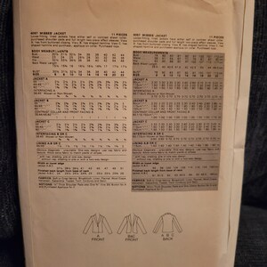 Butterick 4057 Vintage 1970s Plus Size 18, 20, 22 Jacket Sewing Pattern ...