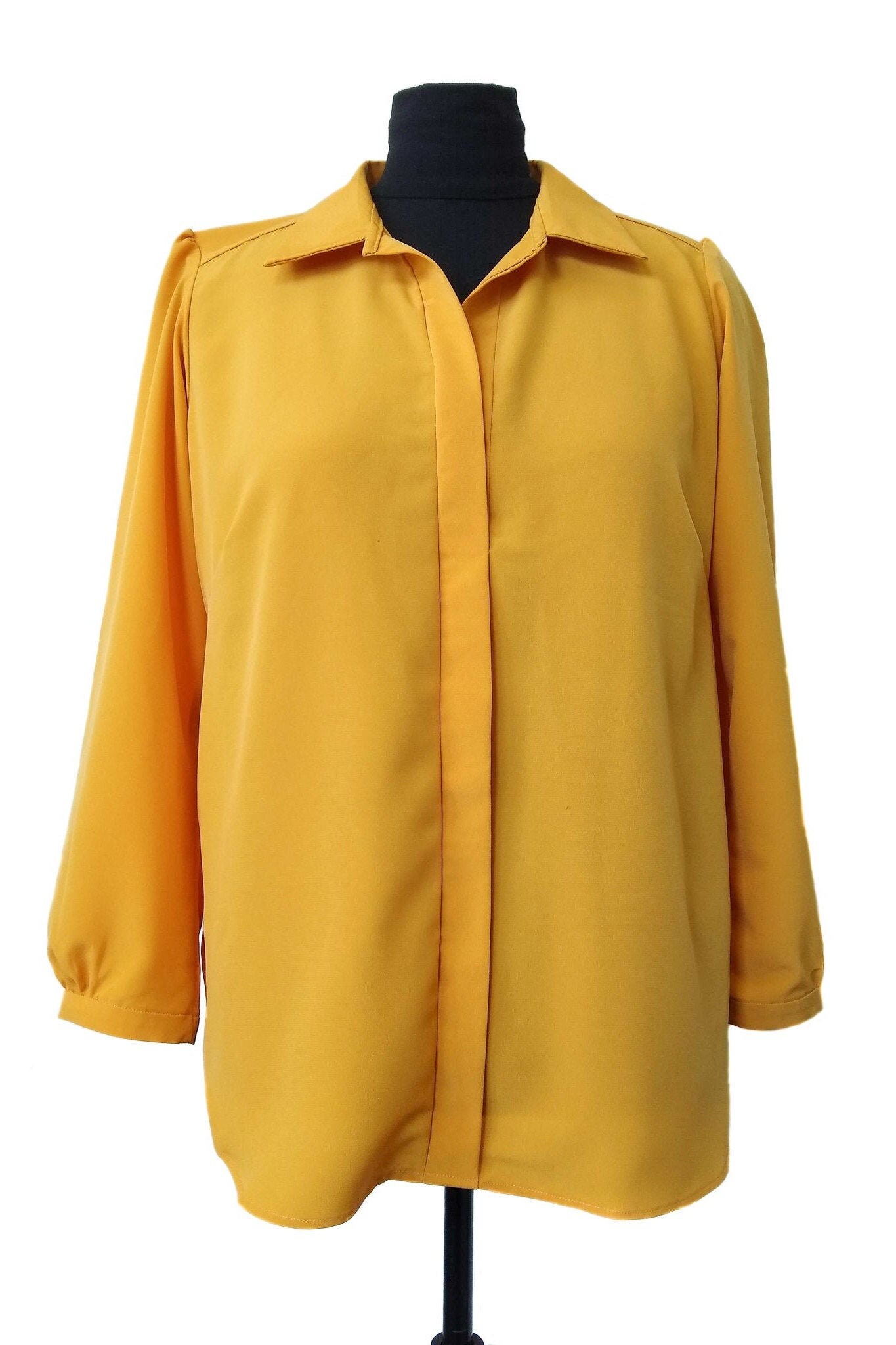 Women's shirt Mustard Yellow XL Etsy