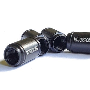 Mushroom Tire Valve Caps - Black Aluminum - Set of Four