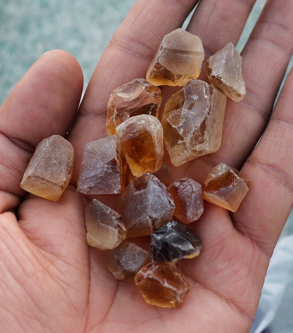100 100ct Natural Beautiful and Genuine Bio Citrine Rough Rock