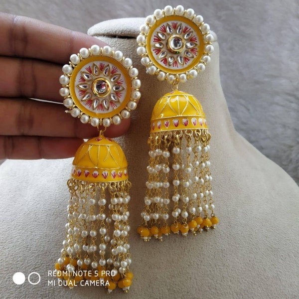 50% Sale Indian  Earrings kundan earrings jewellery jhumka meenakari Designer jewellery , Lowest Prices and Best Quality