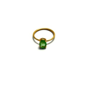 100% Natural AAA Quality 92.5 Sterling silver Natural ZambiaEmerald Ring oval Prong Setting Jewelry Size Customized. Wholesale price