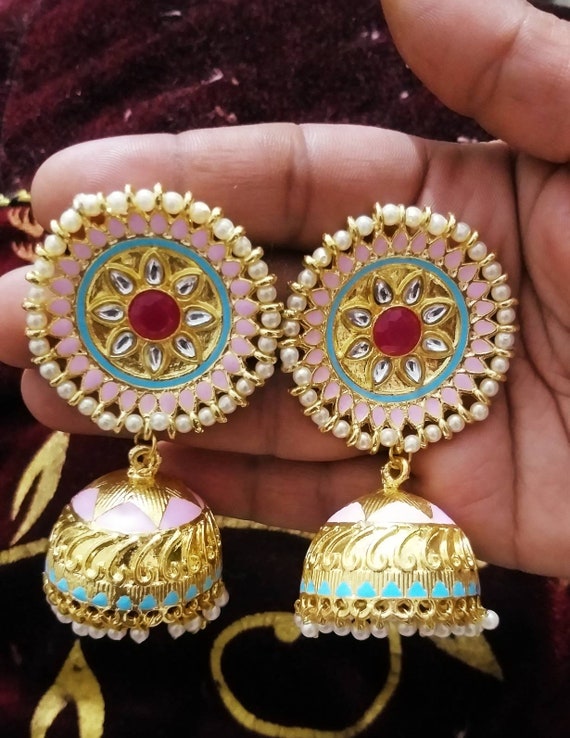 Flipkart.com - Buy V L INTERNATIONAL Gold Plated Oxidized Beaded Jhumki Earrings  Indian Earrings Jewelry Alloy Jhumki Earring Online at Best Prices in India