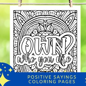 Printable Coloring Pages | Quotes Coloring Book | Positive Quotes ...