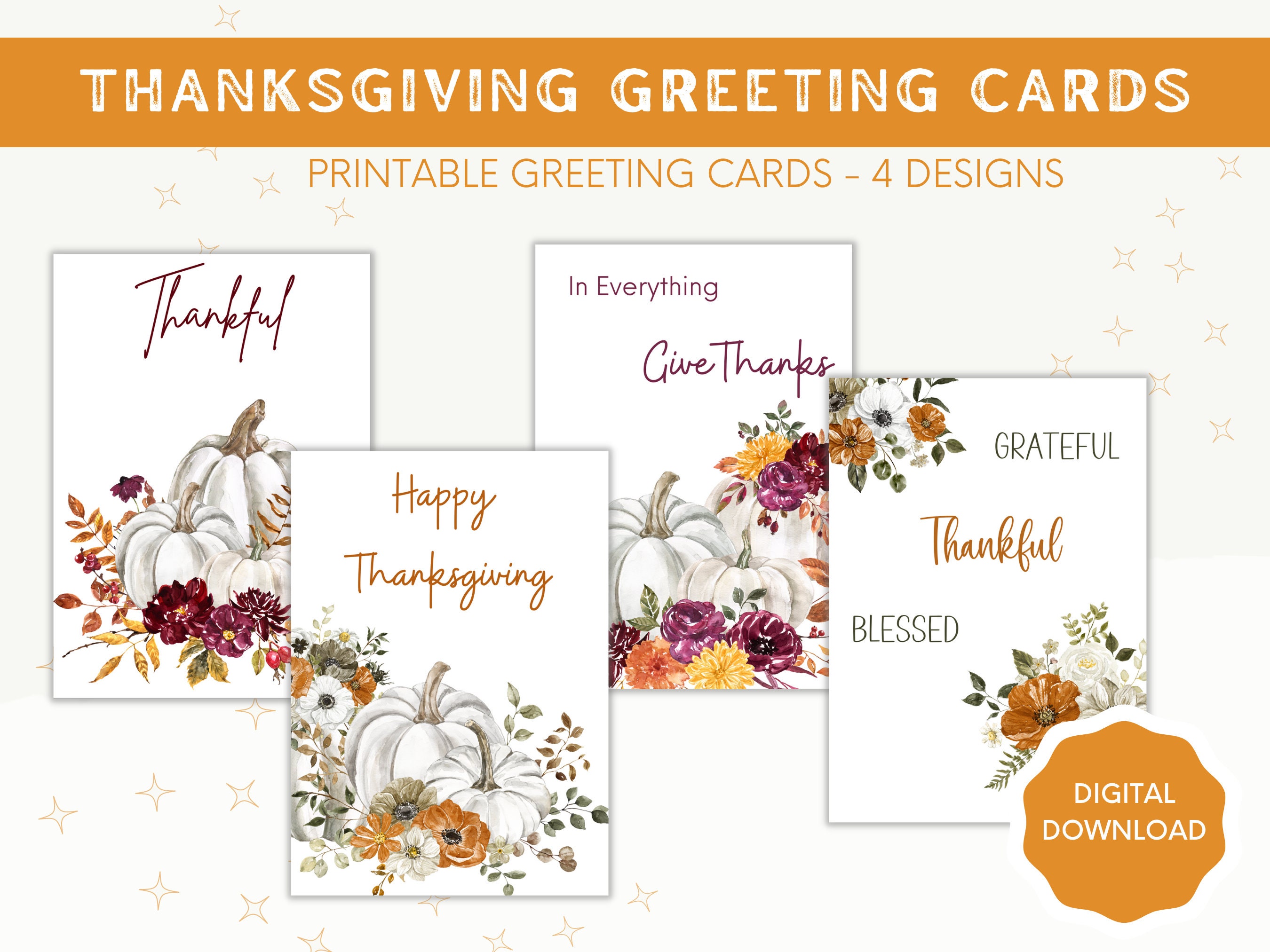 Thanksgiving Greeting Card | Printable Greeting Cards | Fall | Autumn ...