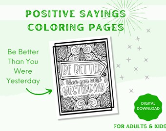 Printable Coloring Pages | Quotes Coloring Book | Quotes Coloring Pages | Coloring Pages for Adults | Coloring Pages for Kids