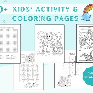 Summer Coloring Pages for Kids| Kids Activity Pages | Summer Activities | Coloring Book | Printable | Word Search | Sudoku | Gifts for Kids