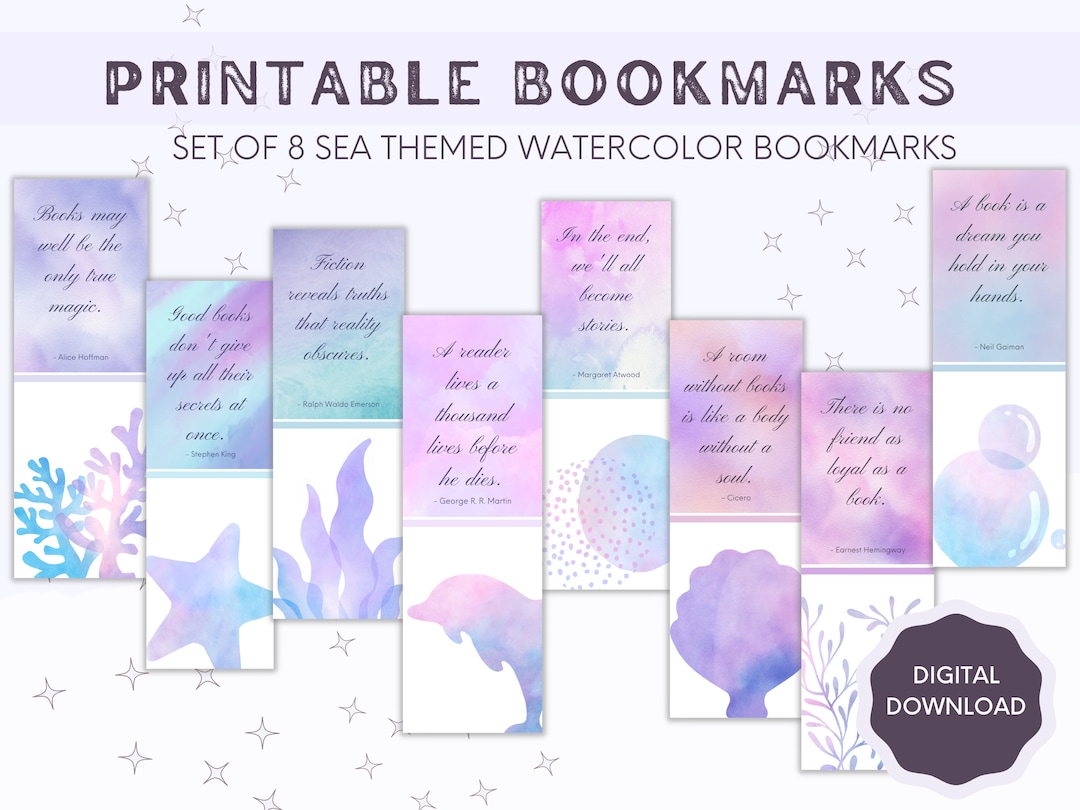 Printable Bookmarks With Inspirational Quotes