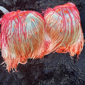 Ready To Ship- Burst of Sunshine Fringe Bra