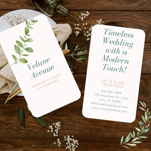 Plantilla de tarjeta de presentación digital para organizadores de bodas / Diseño editable en Canva / Compatible con dispositivos móviles, enlaces interactivos, compatible con códigos QR (2024-2025)