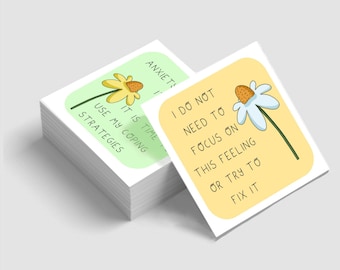 Anxiety Coping Statement Cards - Journey to Wellness digital download
