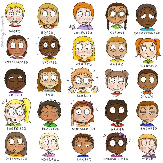 Feelings Chart Faces For Adults