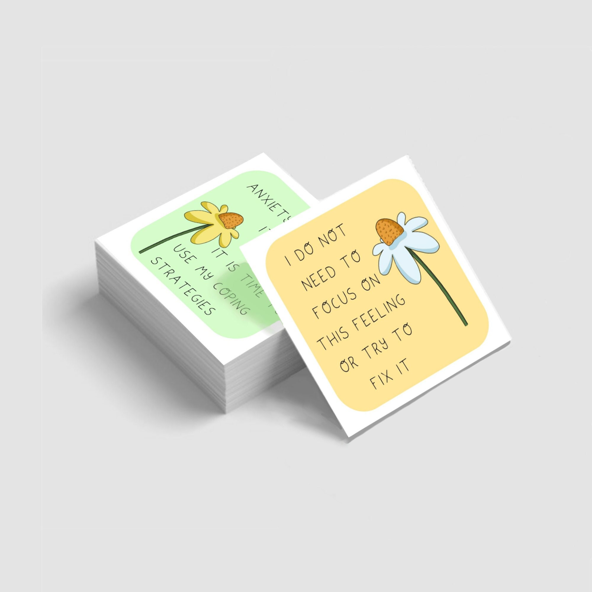 Anxiety Coping Statement Cards - Journey to Wellness digital download