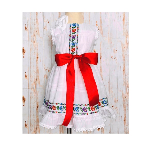 Traditional Romanian dress for children/Romanian national costume/ Traditional Romanian shirt for children/Romanian folk costume