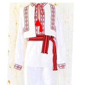 Romanian traditional costume/Romanian folk suits/Romanian traditional clothing/Romanian dance costume/Moldavian Child Traditional Costume