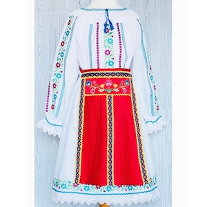 Traje tradicional rumano/Traje rumano/Traje de baile rumano/Traje moldavo/Vestido tradicional rumano/Falda rumana ia/Rumano ie