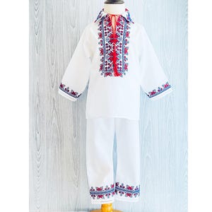 Romanian traditional costume/Romanian folk suits/Romanian traditional clothing/Romanian dance costume/Moldavian Child Traditional Costume
