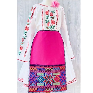 Traje tradicional rumano/Traje rumano/Traje de baile rumano/Traje moldavo/Vestido tradicional rumano/Falda rumana ia/Rumano ie