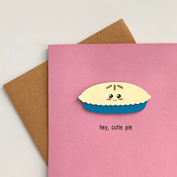 Hey, Cutie Pie || Cute Baby Shower Card || Pie Pun