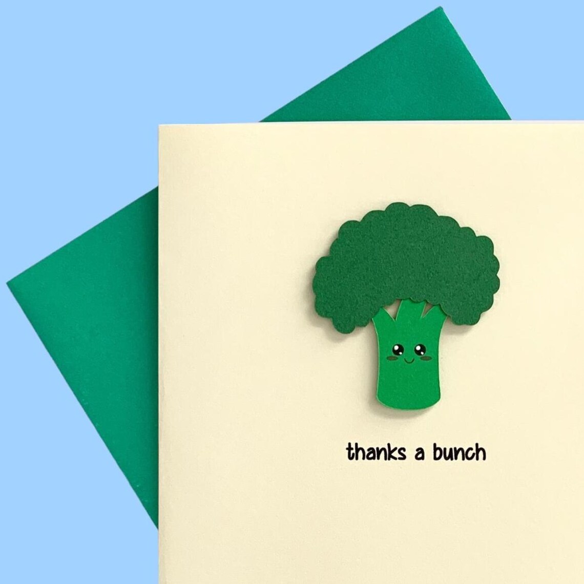 Thanks A Bunch (broccoli) || Cute Thank You Card - Etsy