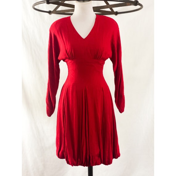 1980’s Red Mini Dress by Nicole Miller - image 2