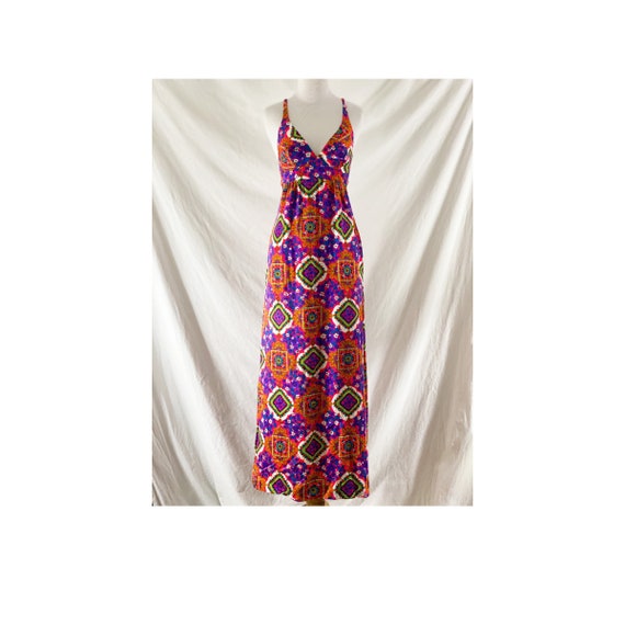 1970’s Psychedelic Print Maxi by JCPenny