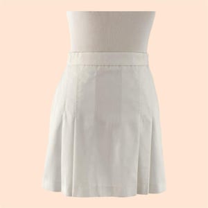 1980’s Tennis Style White Pleated Skirt W/ Pockets