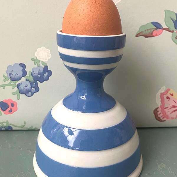 Vintage T.G. Green & Co. Cornishware Blue and White Double Egg Cup