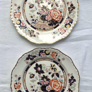 Pair of antique Mason’s Ironstone “Mandarin” 11” diameter plates