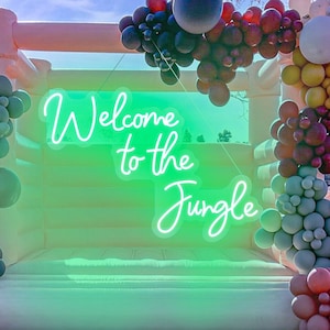 Welcome to The Jungle Neon Sign Bedroom Home Decor Custom Led Sign Room Wall Art Man Cave Neon Lighting Gift Neon Sign Party Decor Light