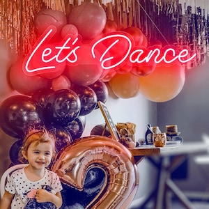 Let&#39;s Dance Neon Sign Custom Flex Neon Led Sign Dimmable Neon Lights Wedding Bachelor Bachelorette Party Room Wall Decor Neon Art
