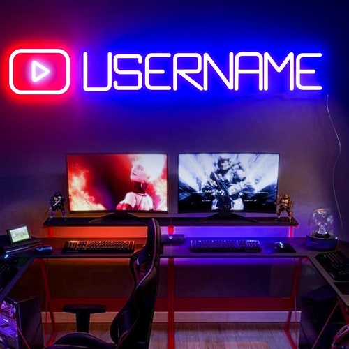 Gamer Game Room Decor Neon Sign Effect Gaming Controller Etsy