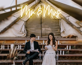 Mr and Mrs Sign Neon Wedding Custom Neon Signs Wedding Light up Wedding LED Sign Party Garden Decor Proposal Engagement Gifts for the Couple