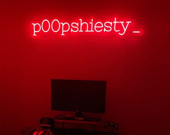 Custom Gamer Tag Neon Sign: Game Room Decor, Streaming Wall Art