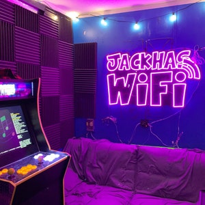 Custom Twitch Neon Sign Facebook Gaming LED Sign Personalized Gamer Tag Light up Sign Streaming Room Decor Gift for Online Video Gamers image 1