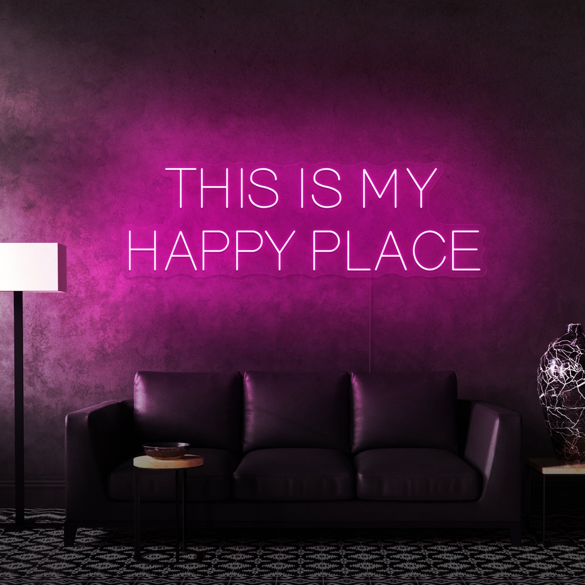 This is My Happy Place Neon Sign Bedroom Living Room Home Etsy