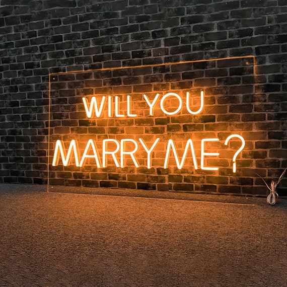 Will You Marry Me Custom Neon Sign Wedding Proposal Flex