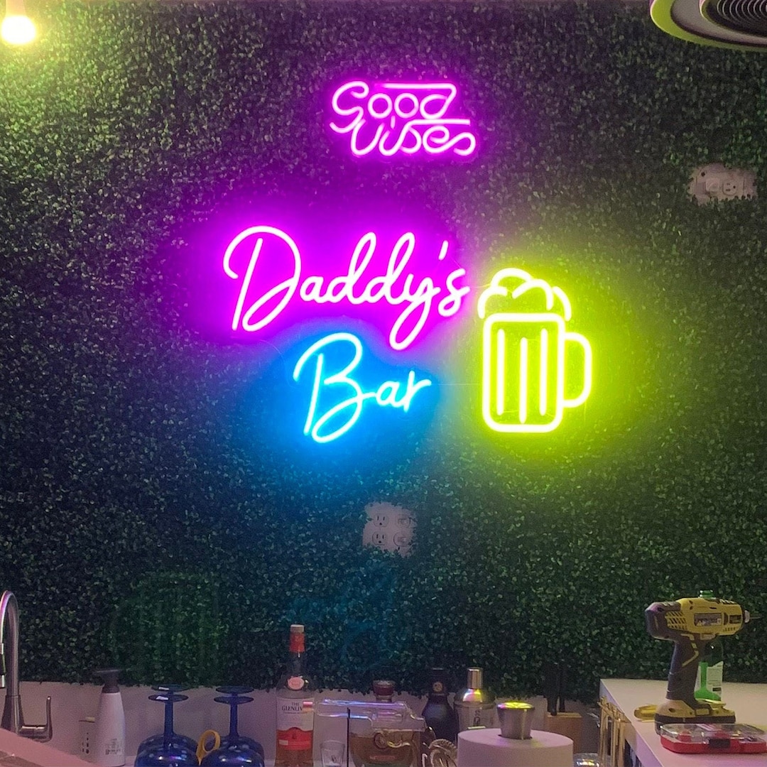 Personalized Your Name Bar Neon Signs Beer Mugs Led Neon Light Etsy 日本