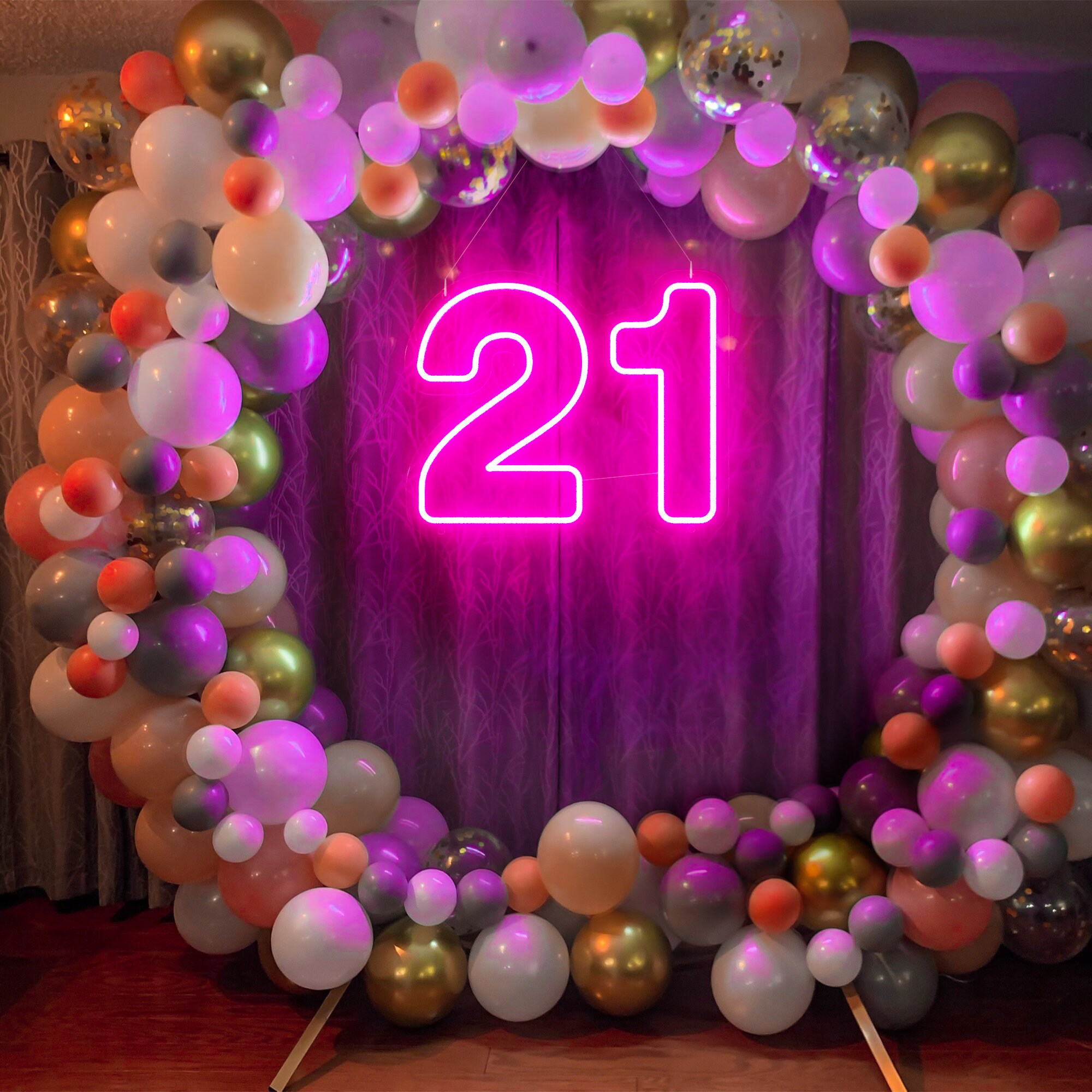21 on sale neon light